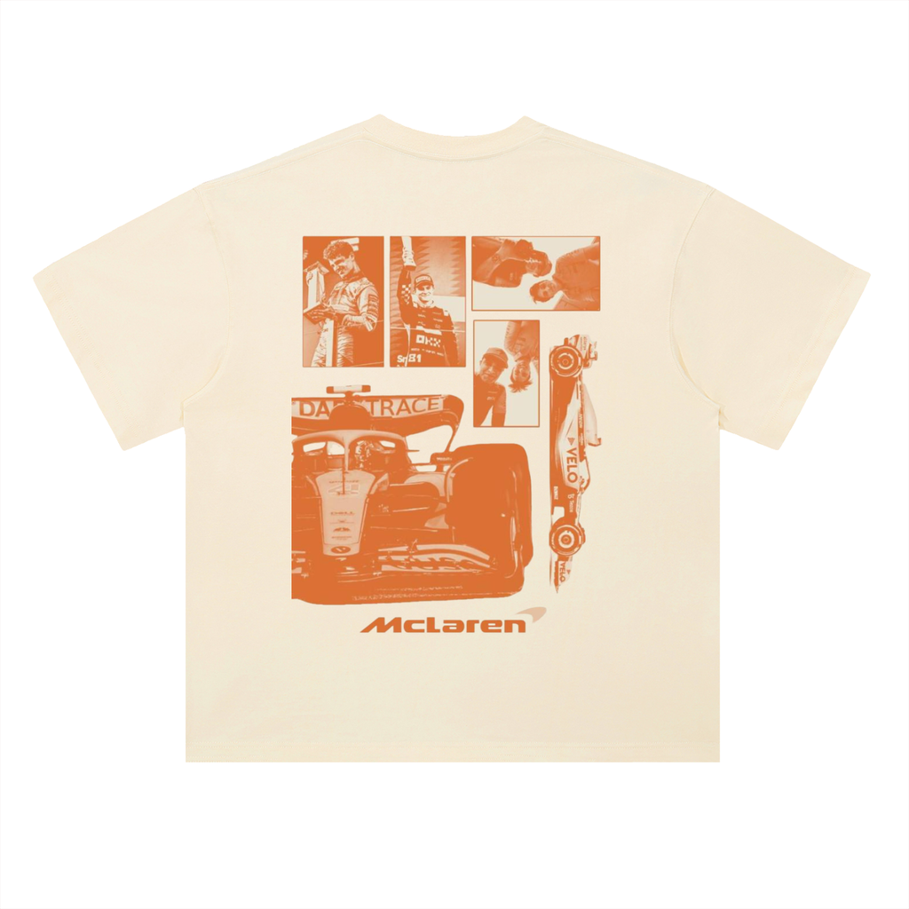 McLaren F1 Team Lando Norris, Oscar Piastri Heavyweight Drop Shoulder Cotton T-Shirt
